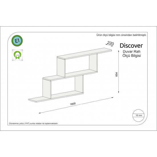 Discover Duvar Rafı