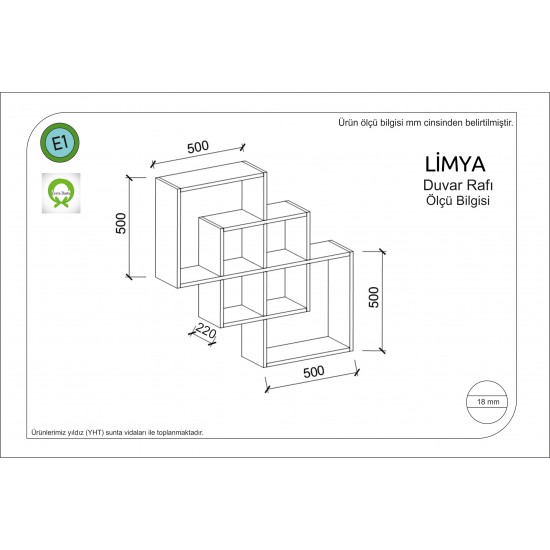 Limya  Duvar Rafı